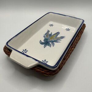 Vintage Relish Dish with Basket